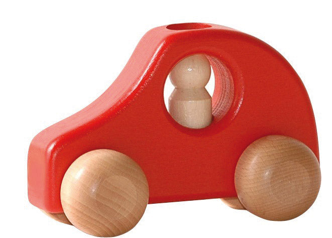 PKW rot mit Männlein
