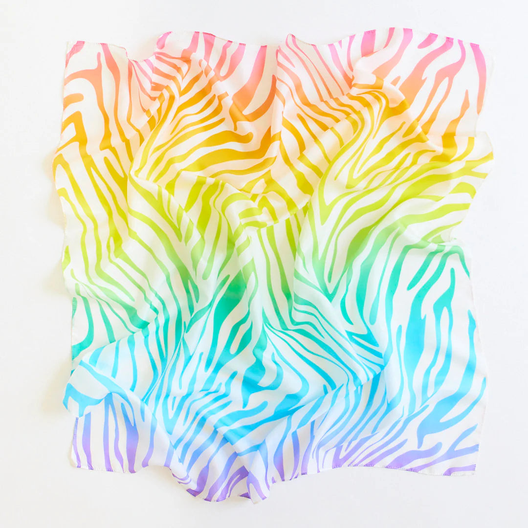Rainbow Zebra Playsilk