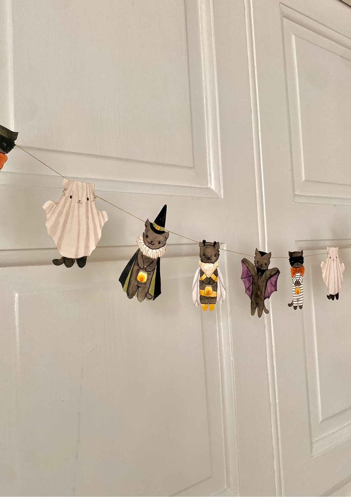 Halloween Katzen zum Ausschneiden