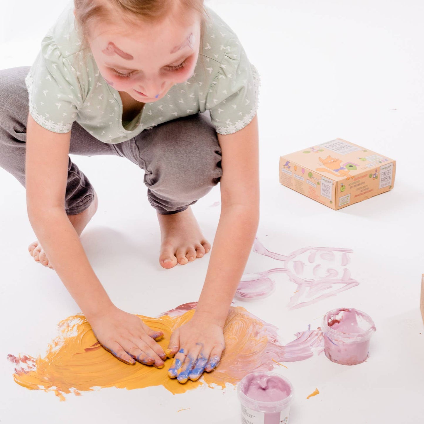 Bio-Fingerfarben vegan 4er Set "Luka"