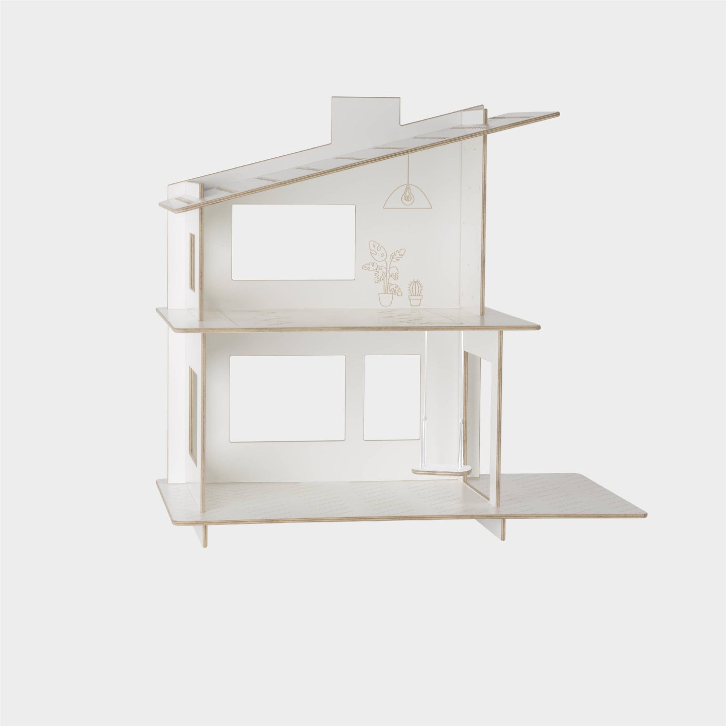 Modernes Puppenhaus ohne Möbel, hohe Qualität, FSC