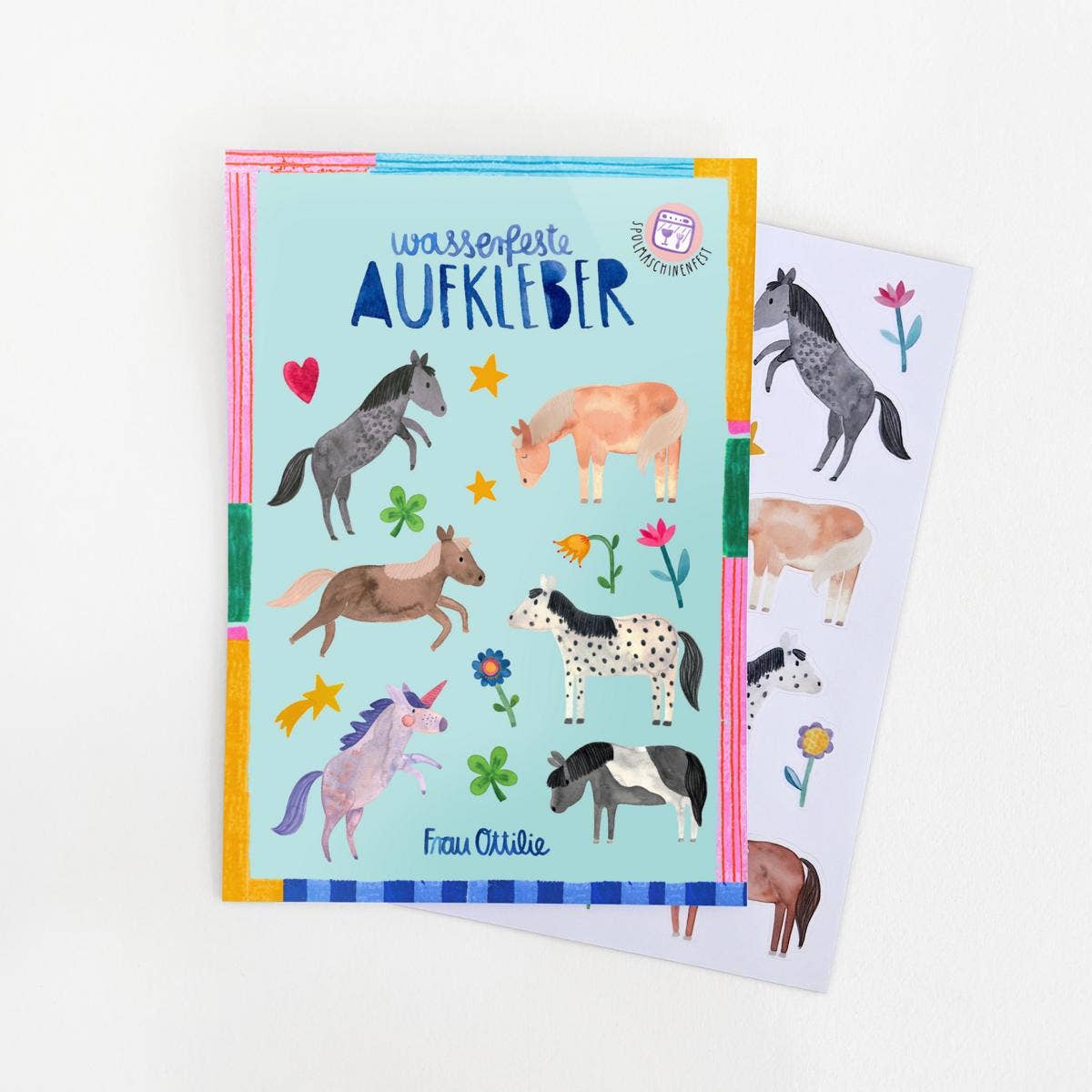 Spülmaschinenfeste Sticker Pferde