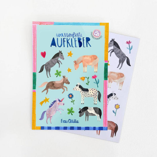 Spülmaschinenfeste Sticker Pferde