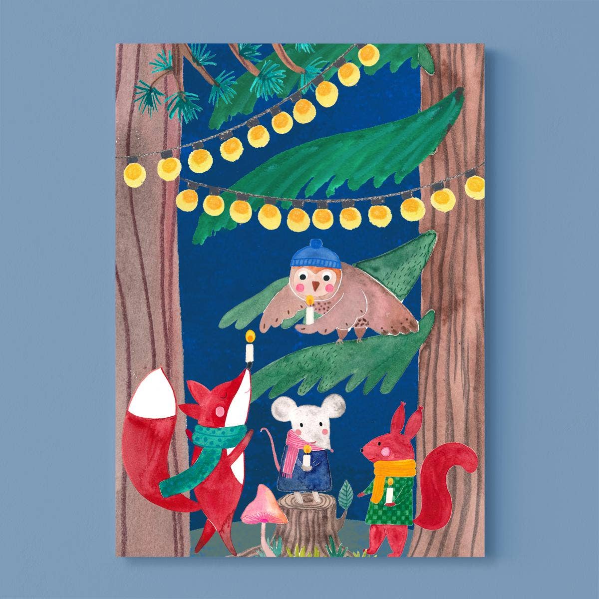 Weihnachtskarte Weihnachtsleuchten