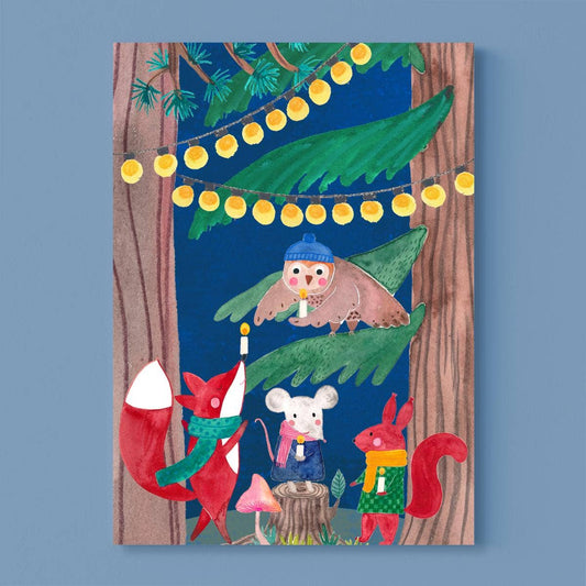 Weihnachtskarte Weihnachtsleuchten