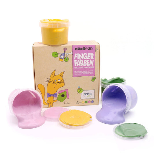 Bio-Fingerfarben vegan 4er Set "Luka"