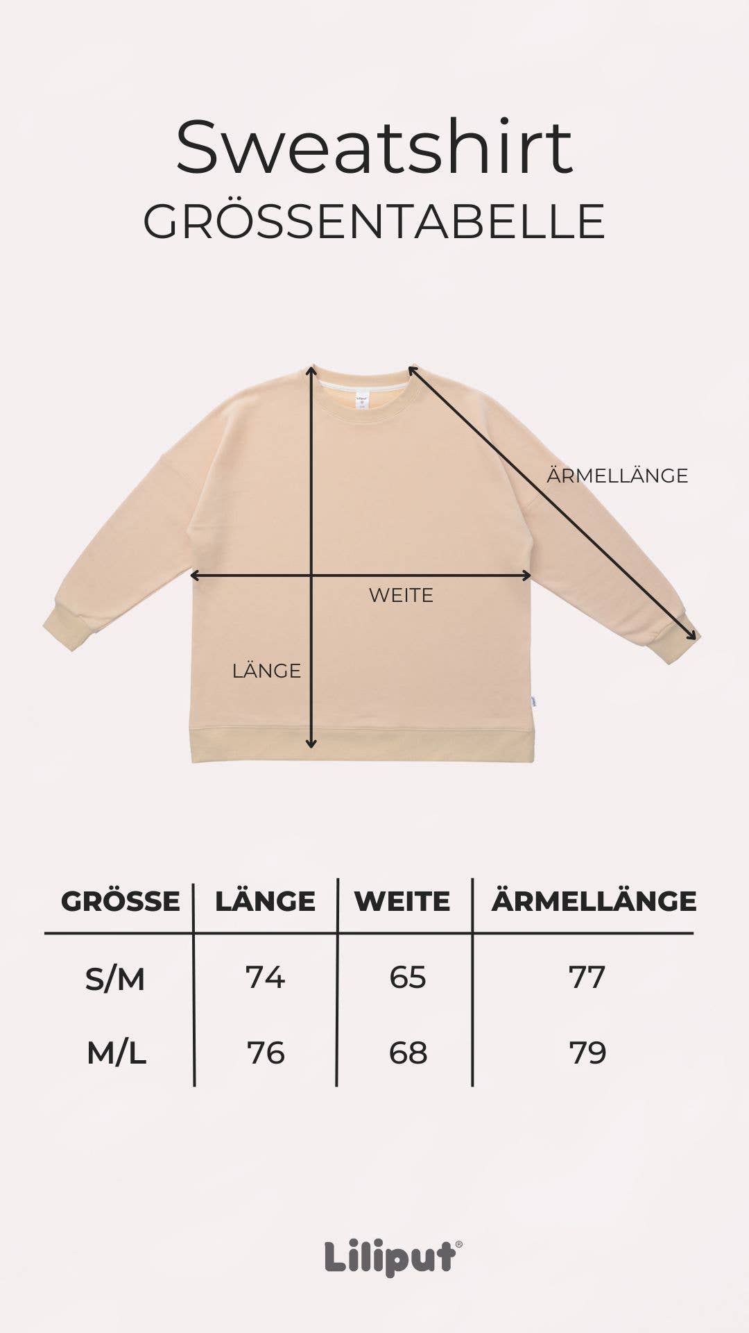 Erwachsenen Sweatshirt beige Coffee