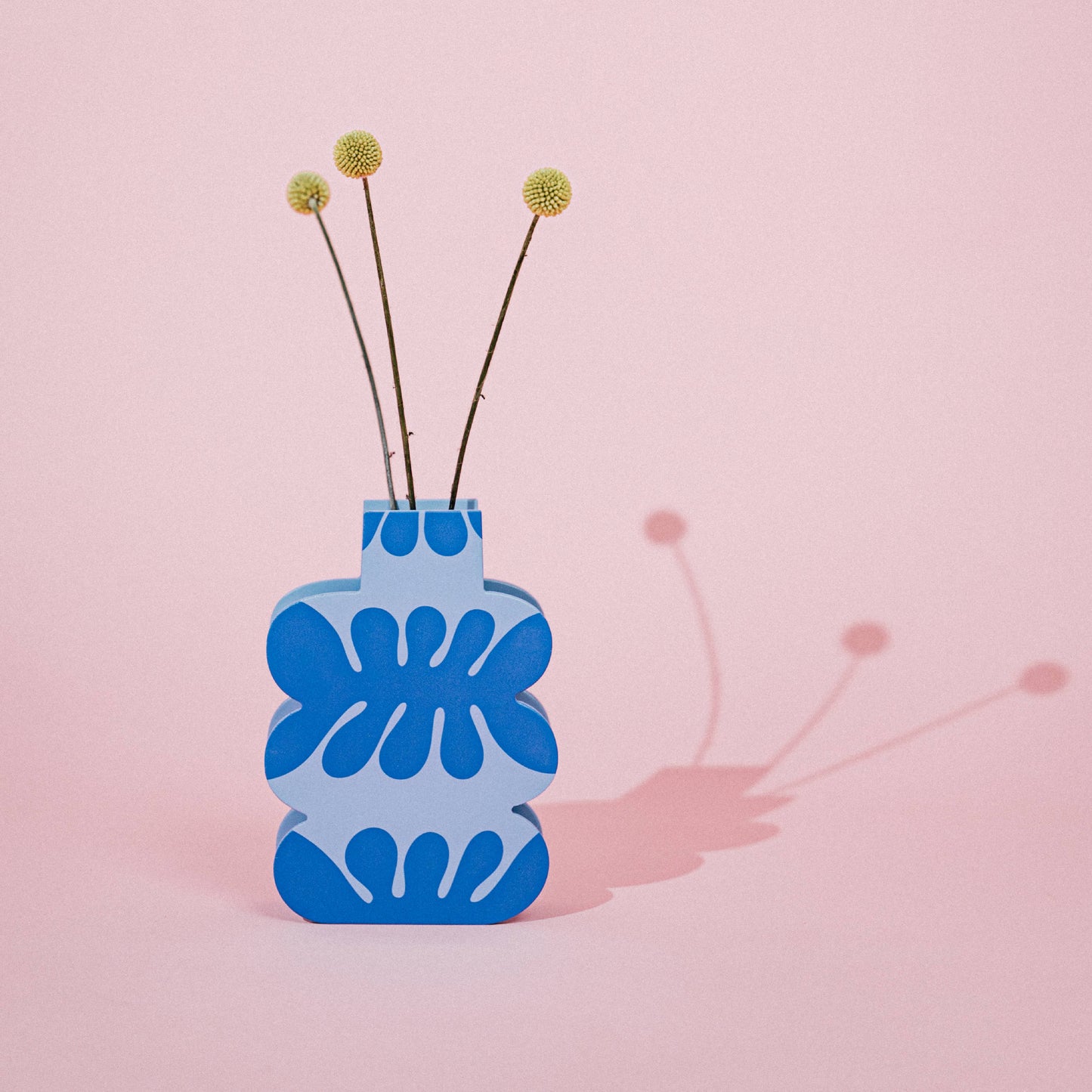 Holzvase Blaue Wolken