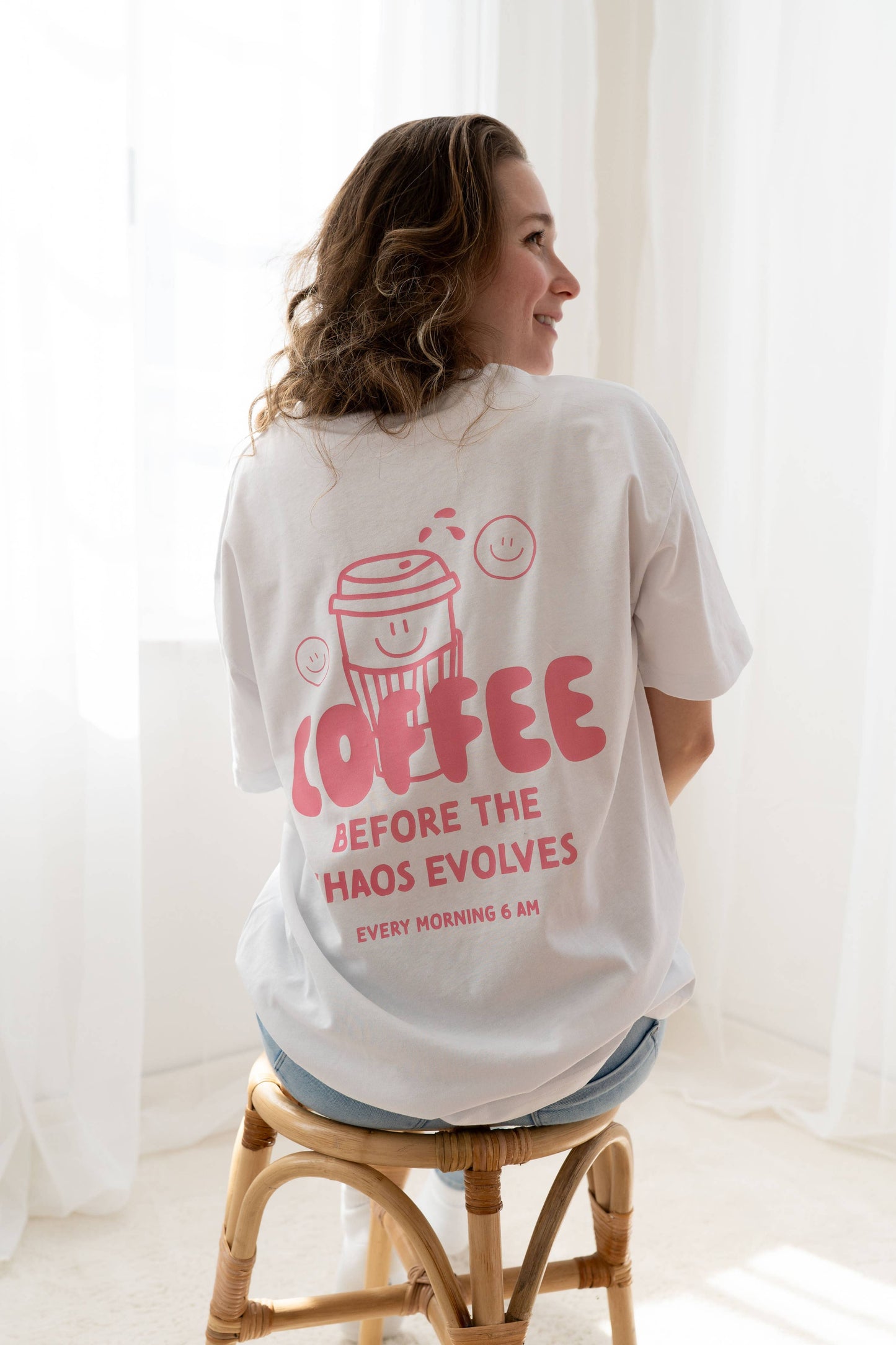 Erwachsenen T-Shirt Coffee before Chaos