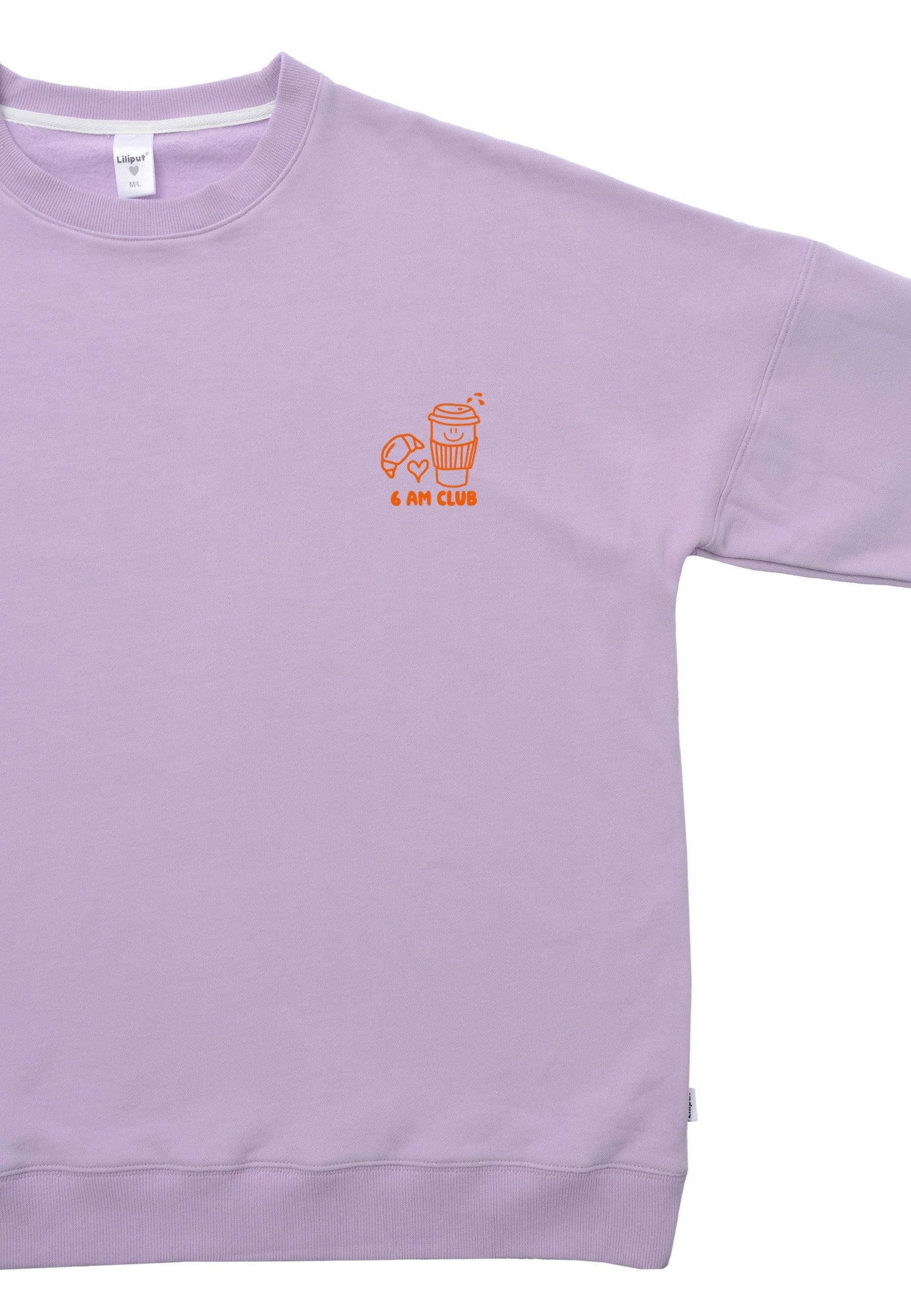 Erwachsenen Sweatshirt Coffee before Chaos flieder