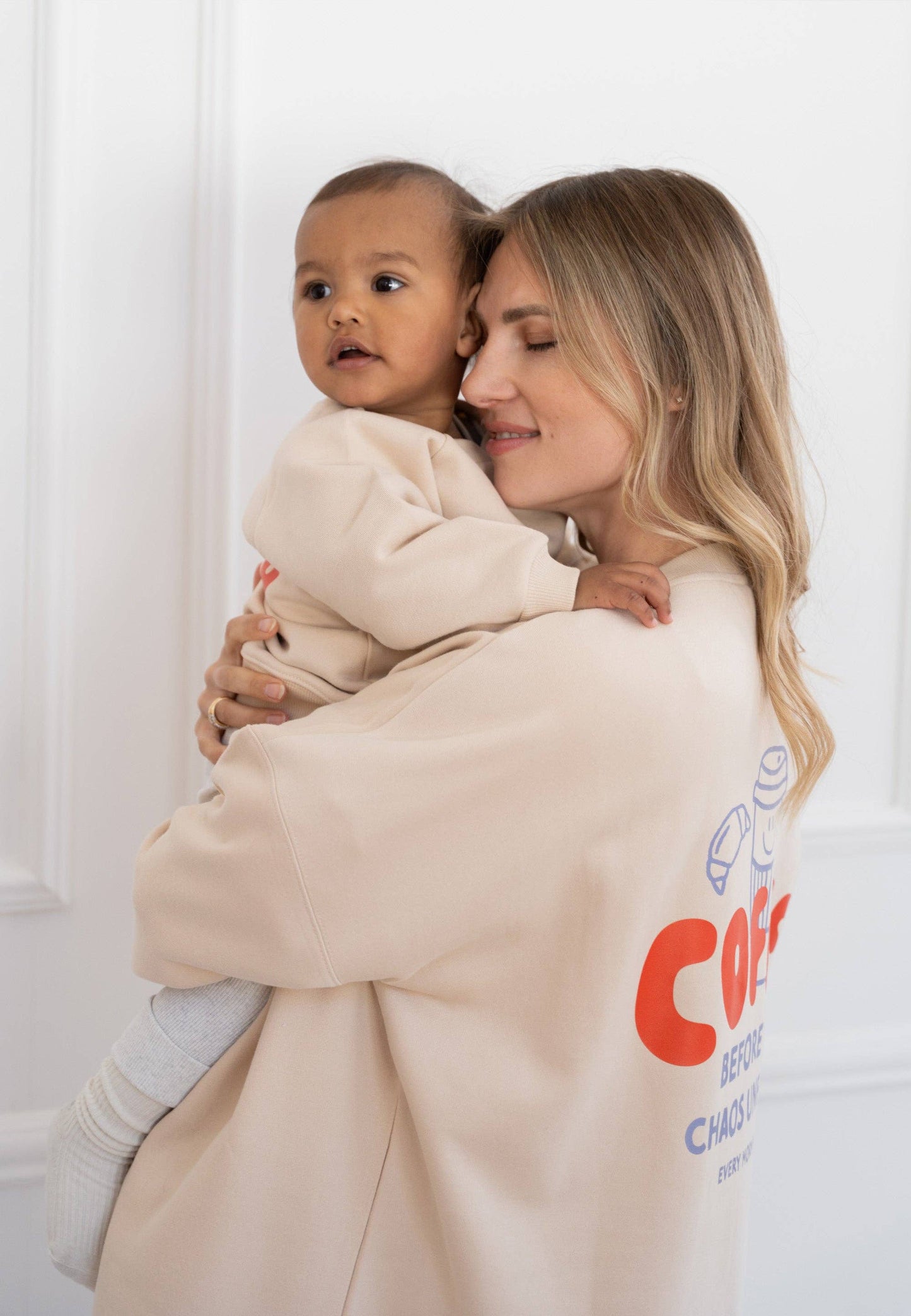 Erwachsenen Sweatshirt beige Coffee