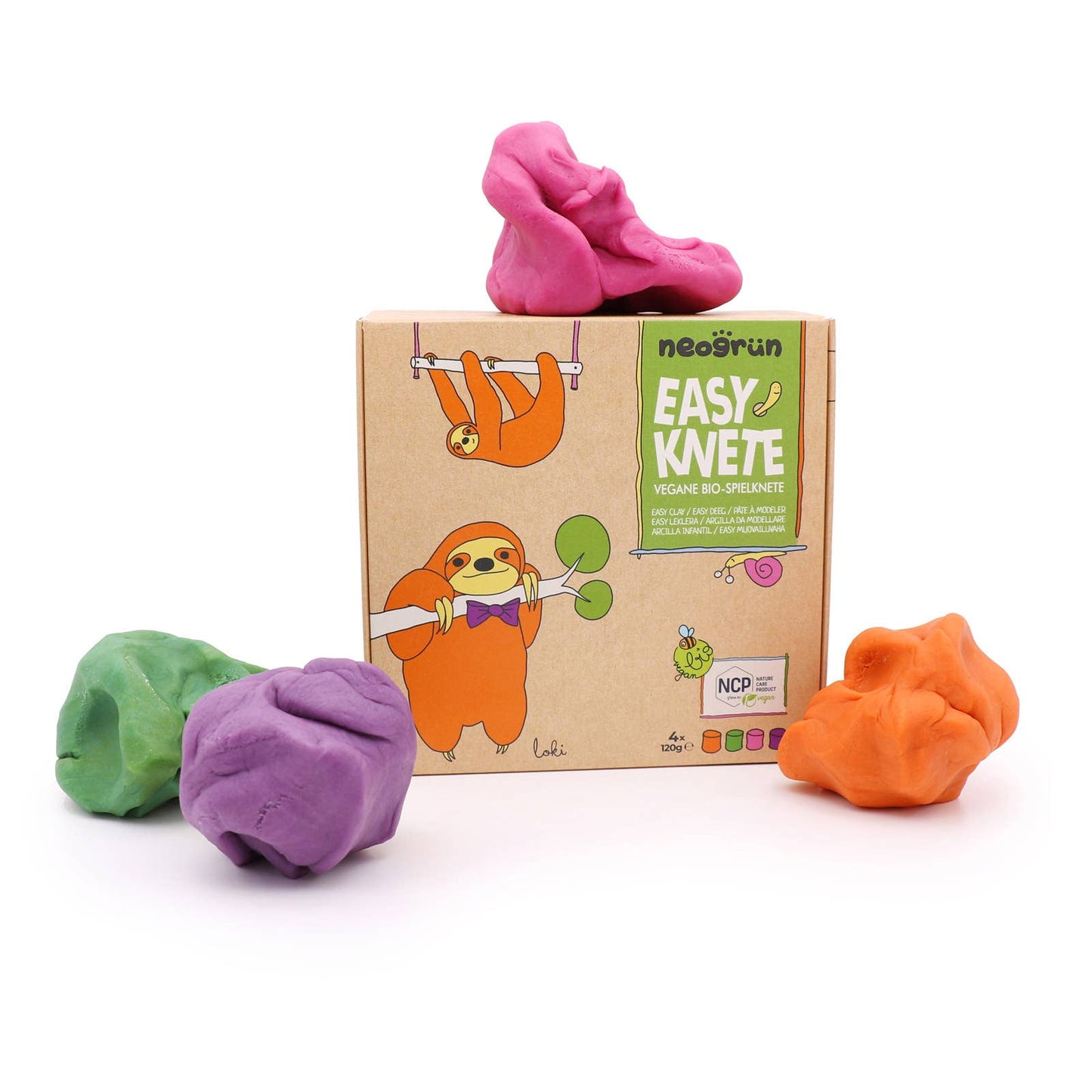 Bio-Easy-Knete vegan 4er Set "Loki"