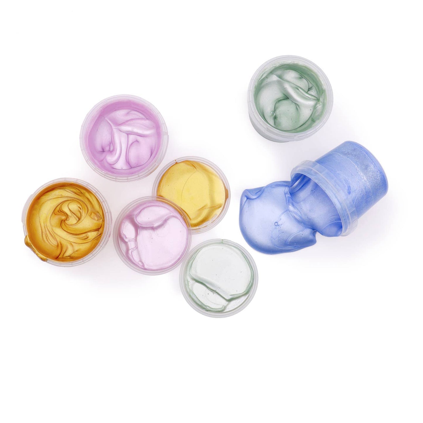 Kristall-Fingerfarben 4er Set "Mika" - Bio-Funkelfarben